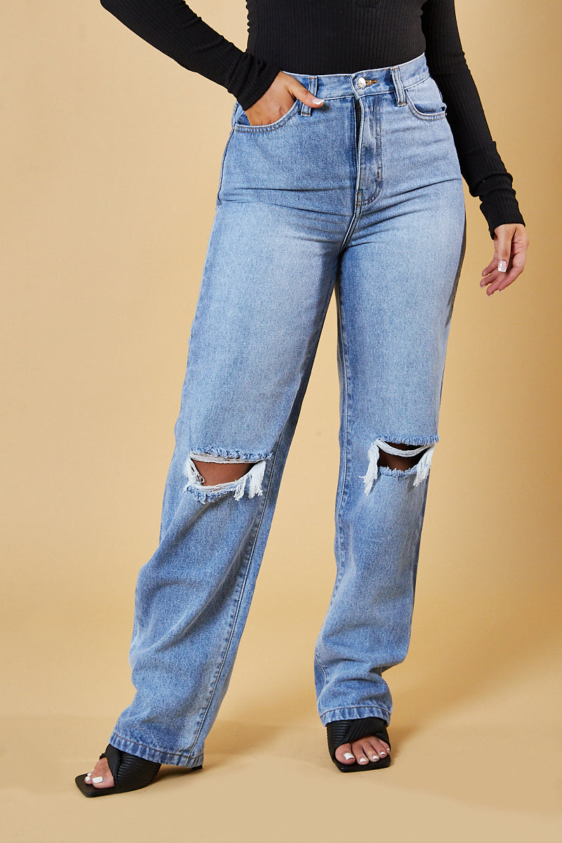 Phelis-Mid Extra Long Jeans