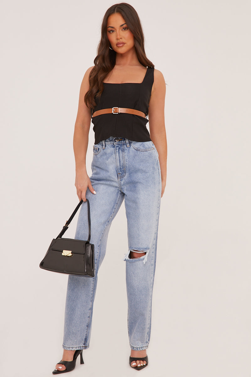 Phelis-Mid Extra Long Jeans