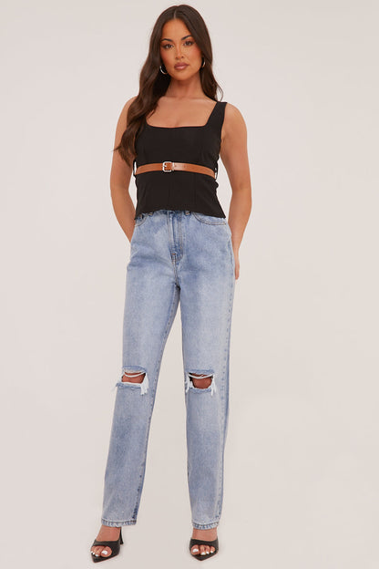 Phelis-Mid Extra Long Jeans