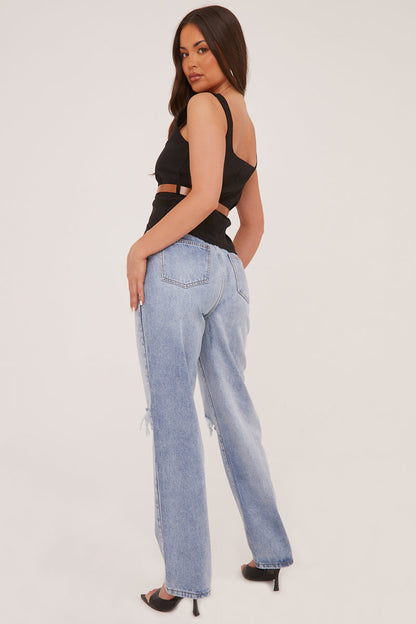 Phelis-Mid Extra Long Jeans