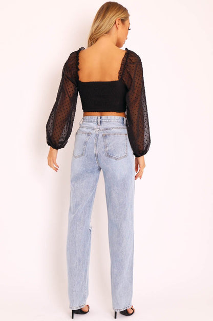 Phelis-Mid Extra Long Jeans